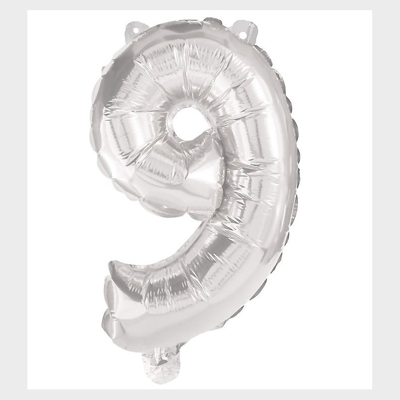 Decorata Party Foileballon - 95 cm - No 9 - Slv
