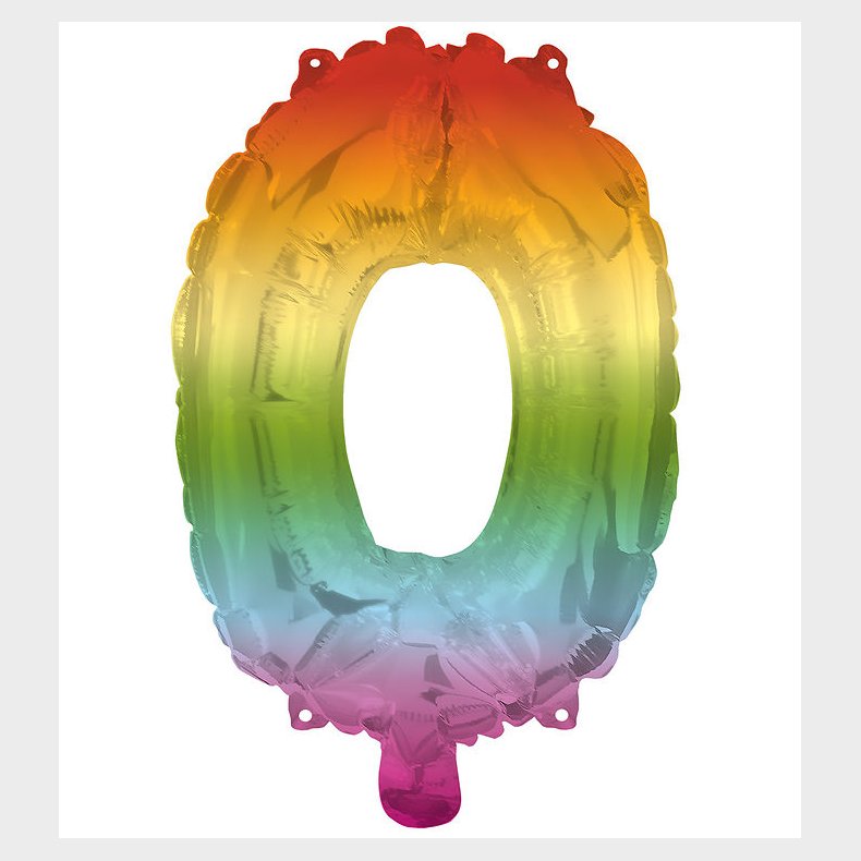 Decorata Party Foileballon - 95 cm - No 0 - Rainbow