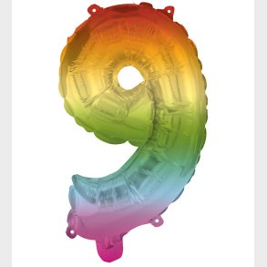 Decorata Party Foileballon - 95 cm - No 9 - Rainbow