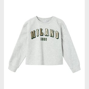 Name It Sweatshirt - Cropped - NkfLosefine - Light Grey Melange