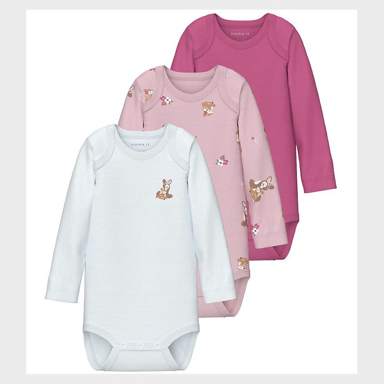 Name It Body l/ - Noos - NbfBody - 3-Pak - Ibis Rose