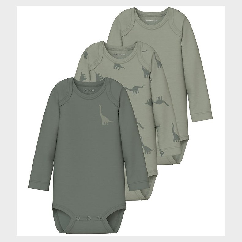 Name It Body l/ - Noos - NbmBody - 3-pak - Agave Green