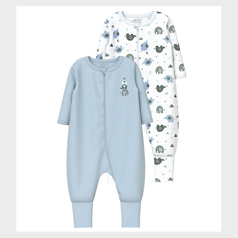 Name It Natdragt - Noos - NbmNightsuit - 2-pak - Baby Blue