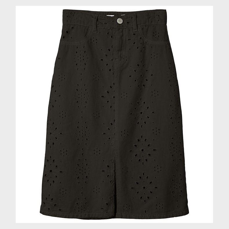 Name It Nederdel - Twill - NkfNinna - Sort m. Hulmnster