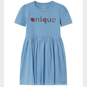 Name It Kjole k/ - NmfFilera - Coronet Blue m. Glitter