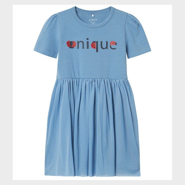 Name It Kjole k/ - NmfFilera - Coronet Blue m. Glitter