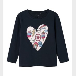 Name It Bluse - NmfVix - Dark Sapphire/Heart