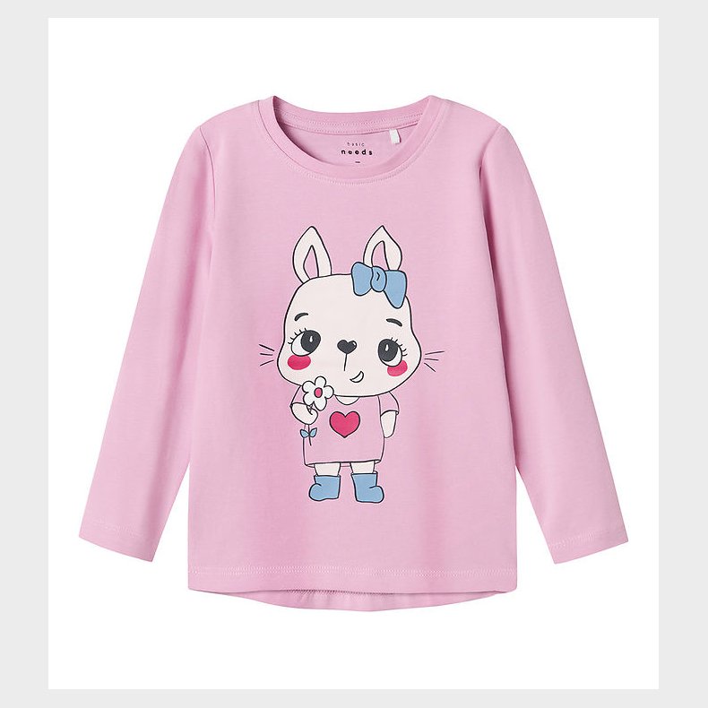 Name It Bluse - NmfVix - Pastel Lavender/Cute Bunny With Flo