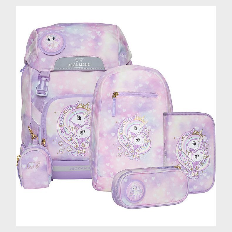 Beckmann Skoletaskest - Classic Maxi - Unicorn Princess Purple
