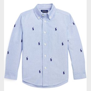 Polo Ralph Lauren Skjorte - Bl/Navy m. Logoer