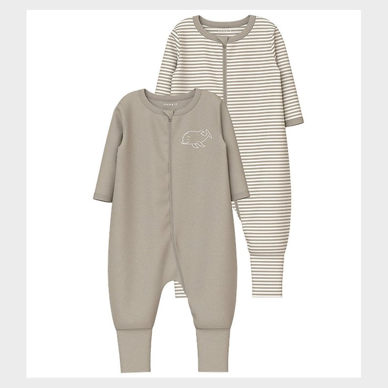 Name It Natdragt - Noos - NbnNightsuit - 2-pak - Pure Cashmere