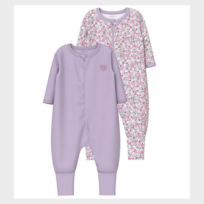 Name It Natdragt - Noos - NbfNightsuit - 2-pak - Pastel Lilac
