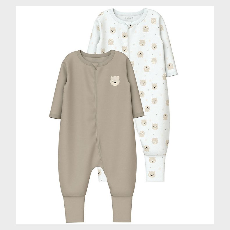 Name It Natdragt - Noos - NbnNightsuit - 2-pak - Oxford Tan