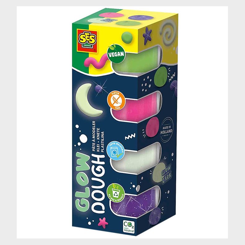 SES Creative Modellervoks - 4x90g - Silkebl�d Selvlysende