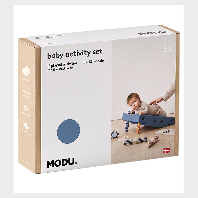 MODU Baby Motorikst - 10 Dele - Deep Blue/Sky Blue