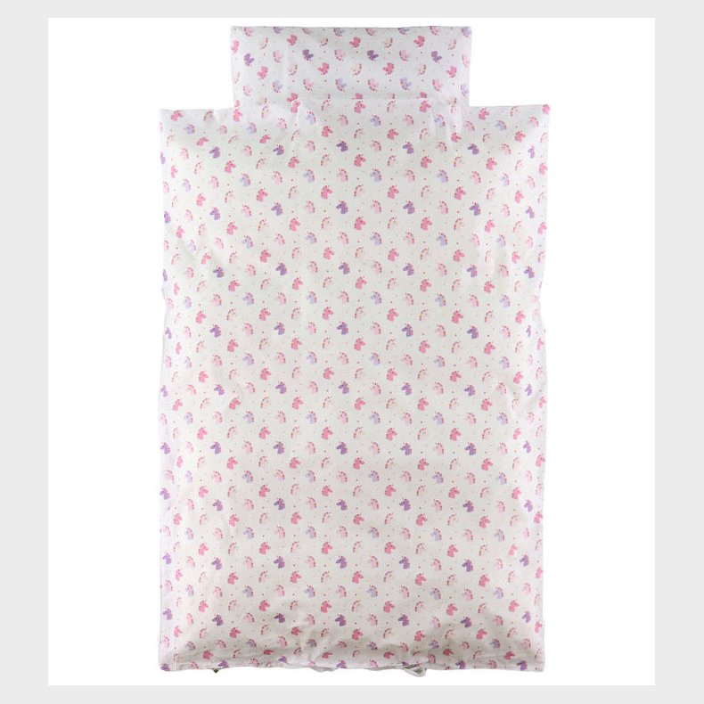 Nrgaard Madsens Sengetj - Baby - Hvid m. Enhjrning Hoved