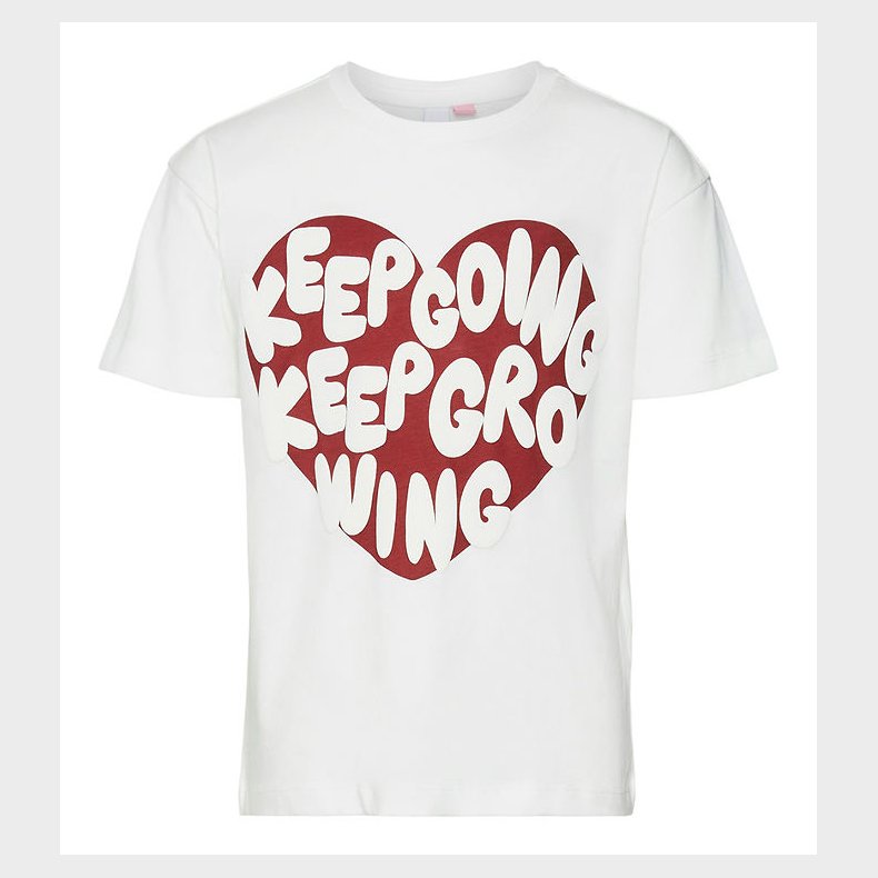 Vero Moda Girl T-shirt - VmAppleheart - Snow White/Frontprint Bi