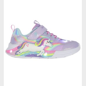 Skechers Sko m. Lys - Unicorn Chaser - Lavender/Multi