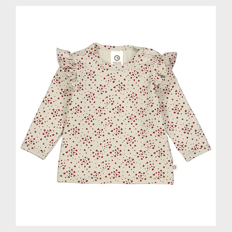 M�sli Bluse - Love Frill - Soft Green/Cabernet