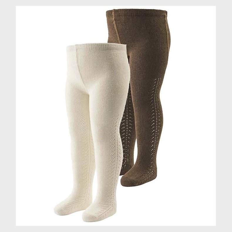 Msli Strmpebukser - Lace - 2 pak - Bark/Balsam Cream