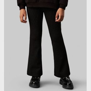 Calvin Klein Bukser - Pinstripe Flare - Ck Black
