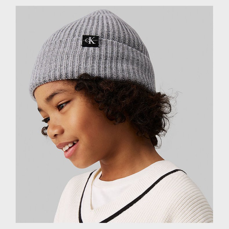 Calvin Klein Hue - Strik - Monogram Rib - Grey Heather