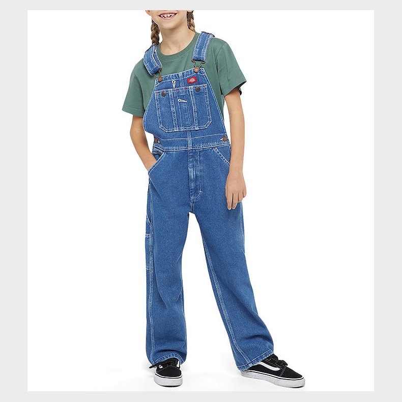 Dickies Smkbukser - Kids Denim Bib - Indigo Blue