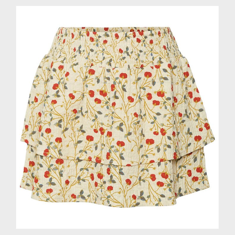 Vero Moda Girl Nederdel - VmBia - Oyster Gray/Tomato