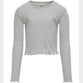 Kids Only Bluse - KogCarlotta - Light Grey Melange