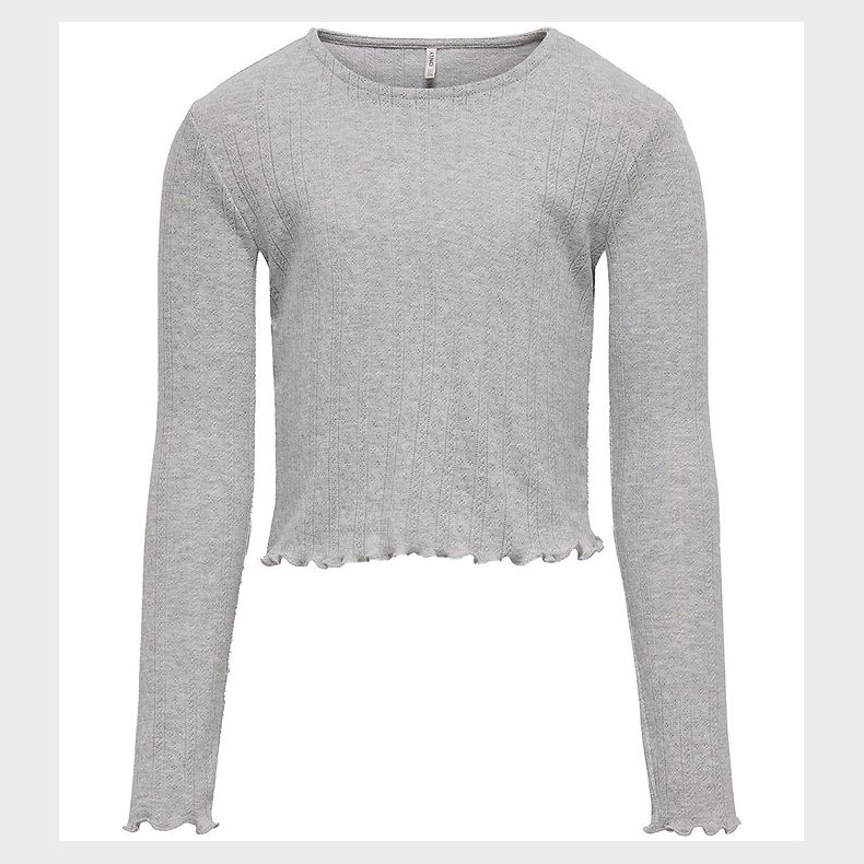 Kids Only Bluse - KogCarlotta - Light Grey Melange