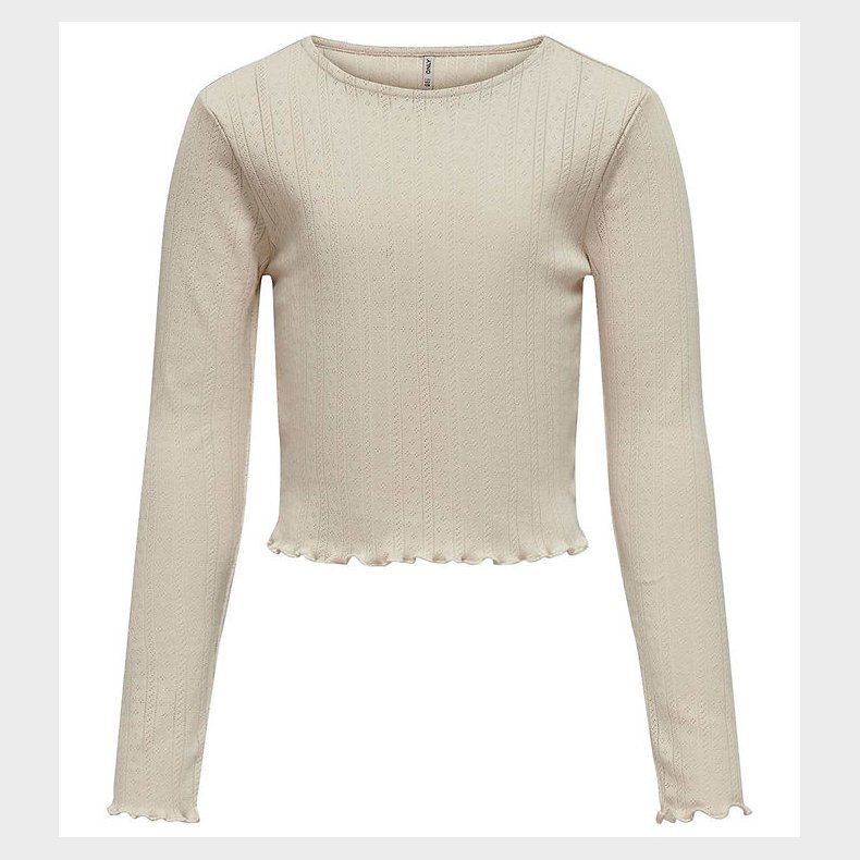 Kids Only Bluse - KogCarlotta - Cropped - Pumice Stone