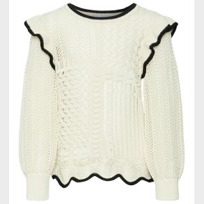 Vero Moda Girl Bluse - Strik - VmMadelyn - Birch/W. Black