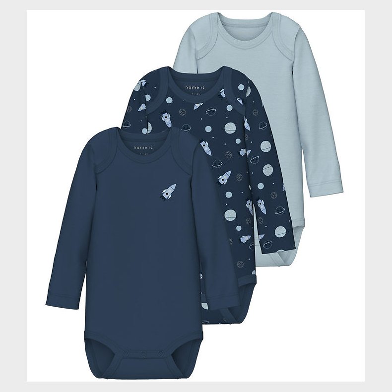 Name It Body l/ - Noos - NbmBody - 3-pak - Dark Denim