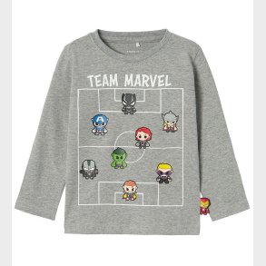 Name It Bluse - NmmJes Marvel - Grey Melange