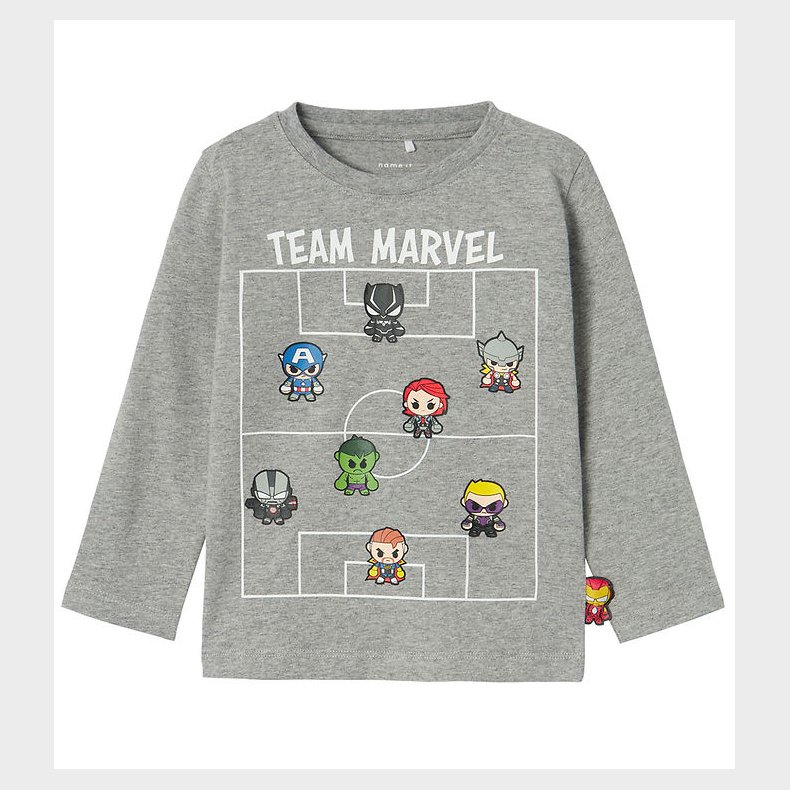 Name It Bluse - NmmJes Marvel - Grey Melange