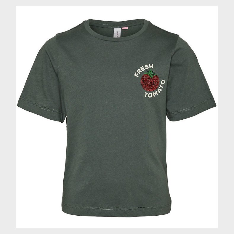 Vero Moda Girl T-shirt - VmEllie - Balsam Green/W. Fine Whirl