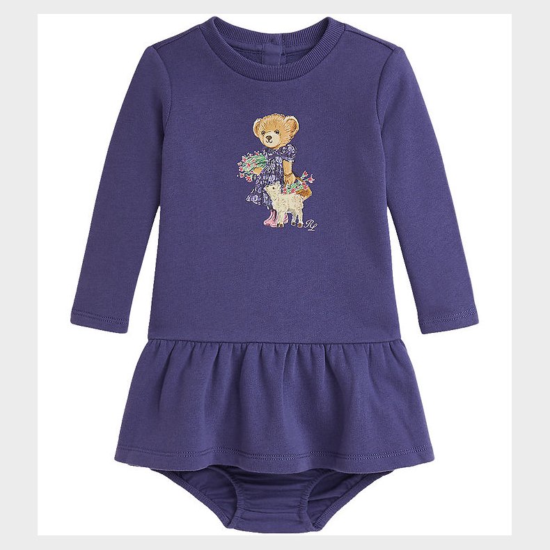 Polo Ralph Lauren Sweatkjole m. Bloomers - Lilla m. Bamse