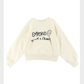 Emporio Armani Sweatshirt - Cropped - Vanilla Ice m. Sort