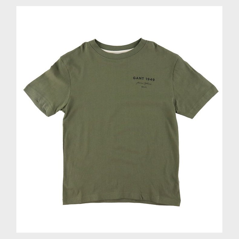 Gant T-shirt - Graphic Script - Juniper Green