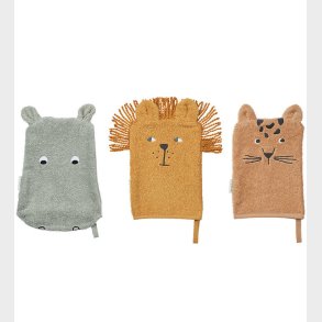 Liewood Vaskeklude - Sylvester - 3-pak - Safari Mix