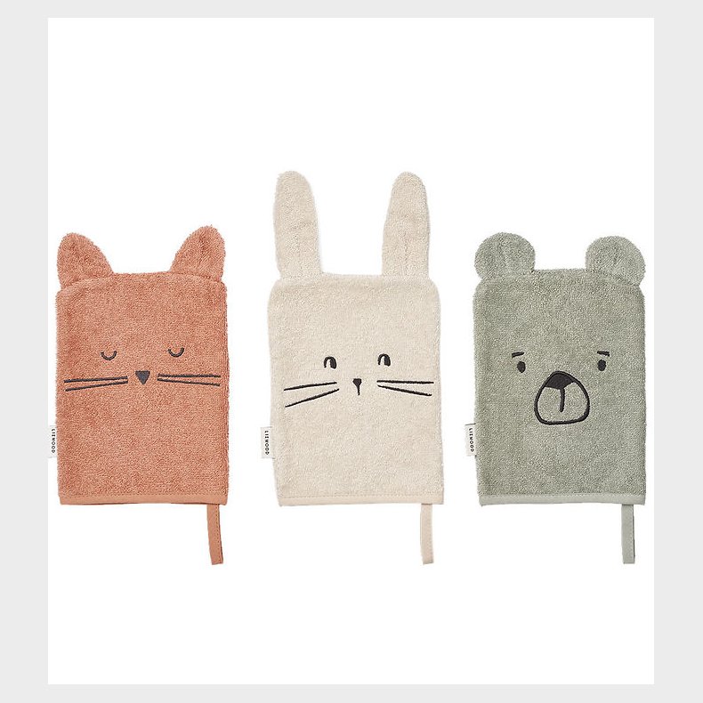 Liewood Vaskeklude - Sylvester - 3-pak - Dove Blue Mix