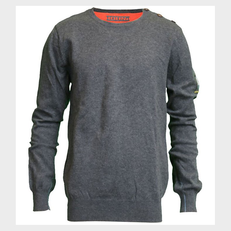 Hound Bluse - Strik - Dark Grey Melange