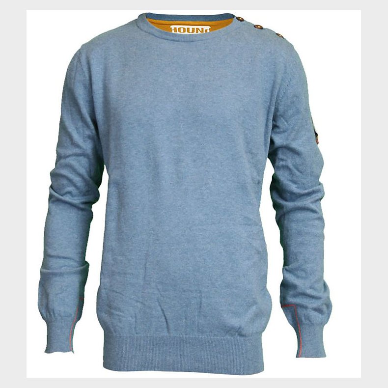 Hound Bluse - Strik - Dusty Blue Melange