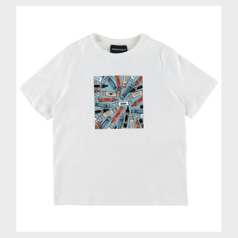 Emporio Armani T-shirt - Hvid m. Farver