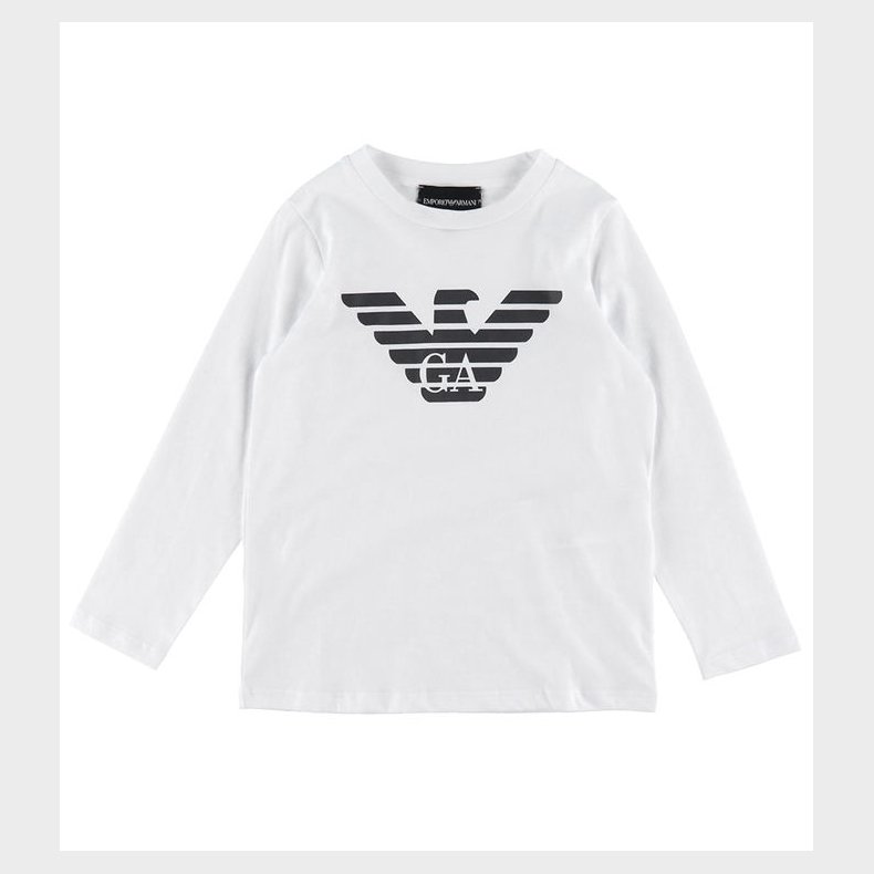 Emporio Armani Bluse - Hvid/Navy m. Logo