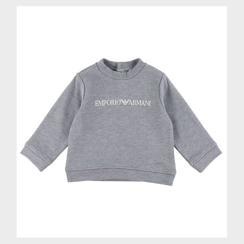 Emporio Armani Sweatshirt - Grmeleret m. Hvid