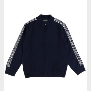 Emporio Armani Cardigan - Akryl/Uld - Navy m. Logostriber