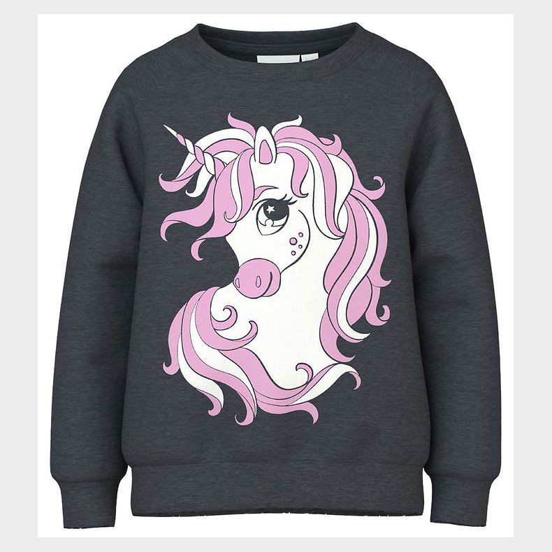 Name It Sweatshirt - NmfVeda - Dark Sapphire/Cute Unicorn