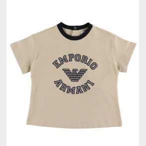 Emporio Armani T-shirt - Oxford Tan m. Sort/Gr�