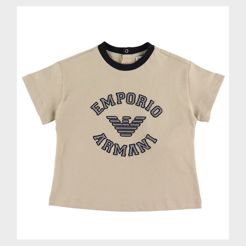 Emporio Armani T-shirt - Oxford Tan m. Sort/Gr�